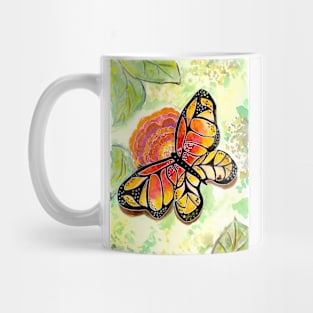 Butterfly and Flower Mug